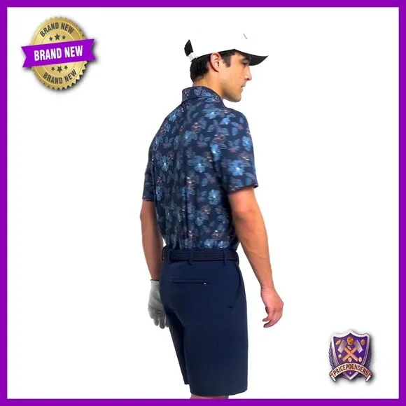 Men's Golf Polo with Moisture-Wicking Fabric and UPF Protection